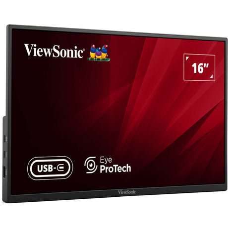 Viewsonic VA1650 leichter tragbarer Monitor 16 (schwarz, 1x HDMI, USB-C)