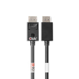 Club 3D DisplayPort 2.1 Vesa DP80 zertifiziertes Kabel Stecker-Stecker (Schwarz, 1,6 Meter, 8K 240Hz, 10K 60Hz, 80Gbit/s)