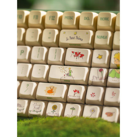 Iqunix F97 Floral Date RGB mechanische Gaming-Tastatur (grün, US-Layout (QWERTZ), Gateron-Rot, 96 %, RGB-LEDs, Hot-Swap-fähig, PBT, 2,4 GHz | Bluetooth 5.1 | USB-C)