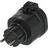 Brennerstuhl Connect Smart Plug WA 3600 XS03 für Outdoor IP44 Steckdosenleiste (schwarz, 2,4 GHz WLAN, Alexa, Google, Matter)