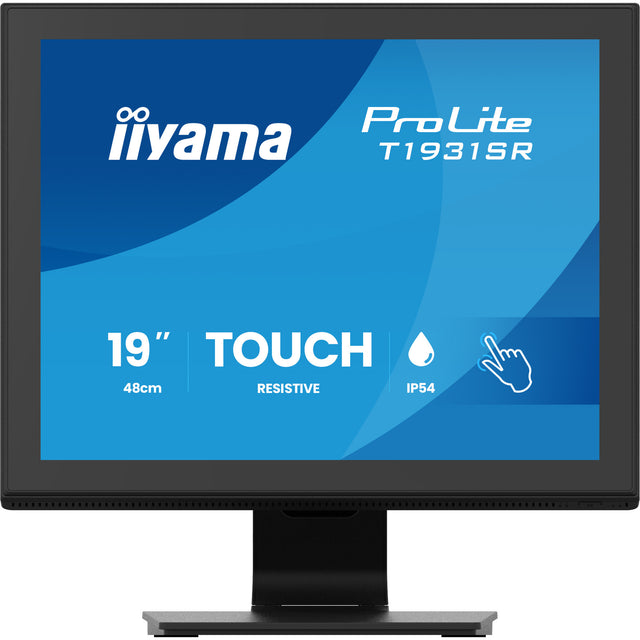 Iiyama prolite t1931sr-b2s 19 touchscreen monitor (zwart, 1x displayport, 1x hdmi)