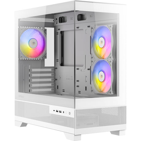 Antec cx500m argb Mini-Tower-Gehäuse (weiß | 2x USB-A | 1x USB-C | gehärtetes Glas)