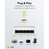 Goobay 5-poort gigabit ethernet switch (wit)
