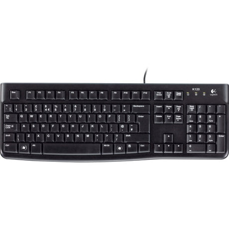 Logitech K120 Business Style USB-Tastatur [USB, 104-Key, Numpad, langlebig, schwarz]
