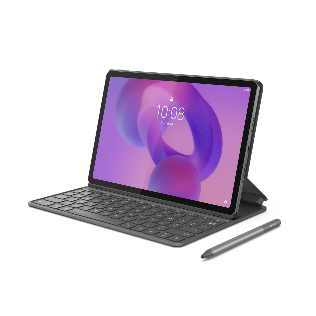 Lenovo Folio-Tastatur für Ideatab (grau, US-internationales Layout (QWERTZ), Pogo-Pin)