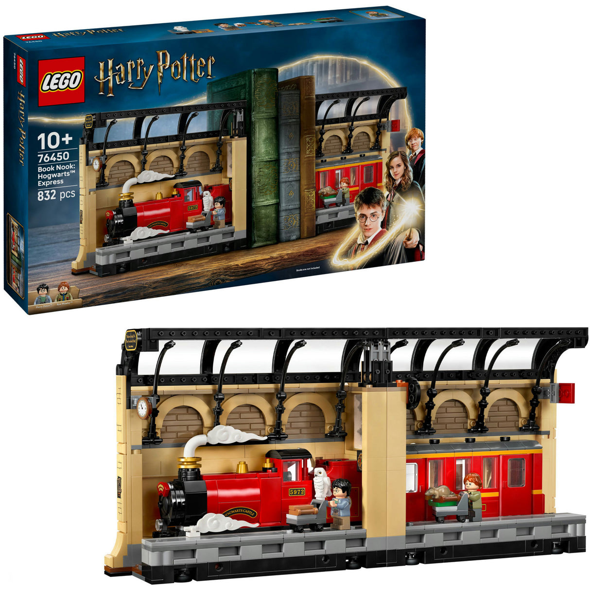 Lego 76450 Harry Potter Buchstütze „Hogwarts Express“.