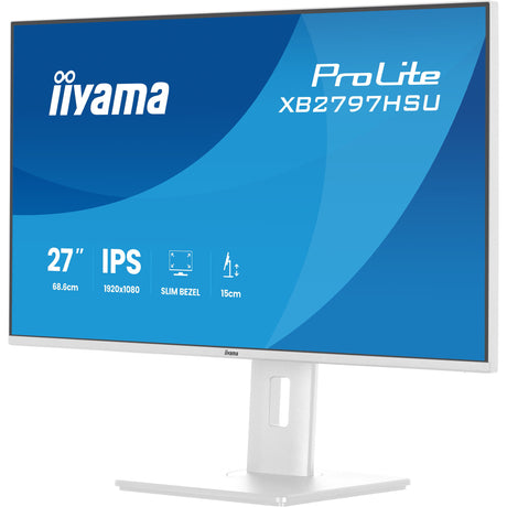 Iiyama Prolite xb2797hsu-w1 27 Monitor (weiß (matt), 120 Hz, HDMI, Display-Port, USB, Audio)