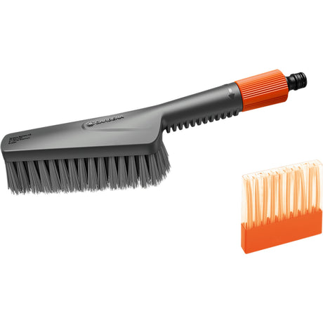 Gardena Cleansystem Reinigungsset mit Handbürste M Soft, Seifenstück-Waschbürste (Grau, 18863-20)