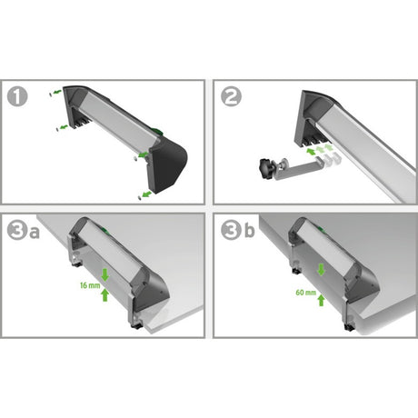Brennenstuhl Alu-Office-Line-Sockel mit USB-Ladefunktion 4-