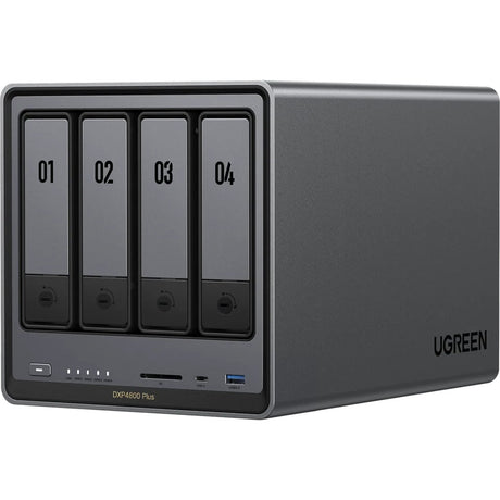 Ugreen nasync dxp4800 plus (grijs, 1x 2,5gbe, 1x 10gbe, hdmi, usb-c)