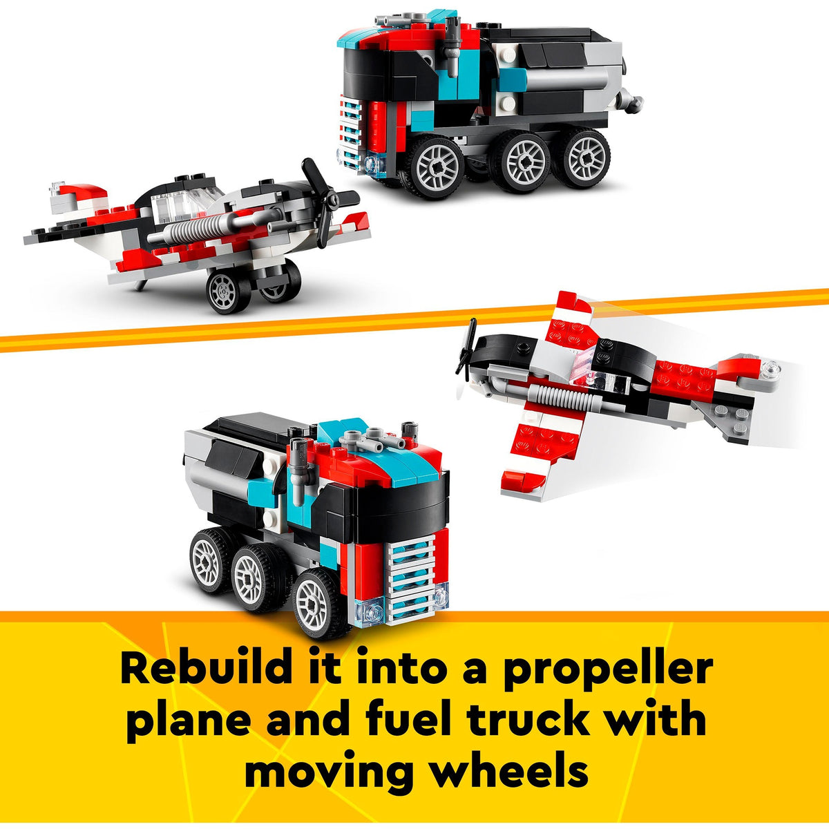 Lego Creator 3in1 LKW mit Hubschrauber – 31146