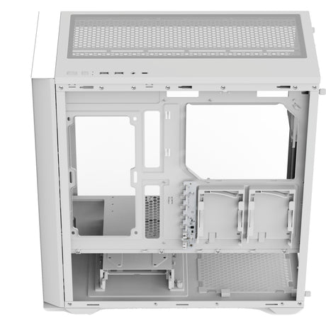 Aerocool b502a Midi-Tower-Gehäuse (weiß | 2x USB-A | 1x USB-C | RGB)