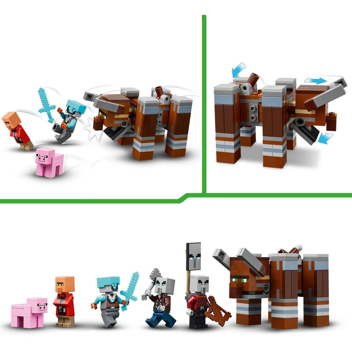 Lego 21278 Minecraft Der Plünderer-Außenposten und Zerstörer