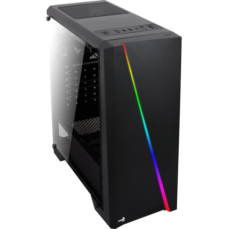 Aerocool Cylon Midi Tower Gehäuse (schwarz | 3x USB-A | RGB | Fenster)