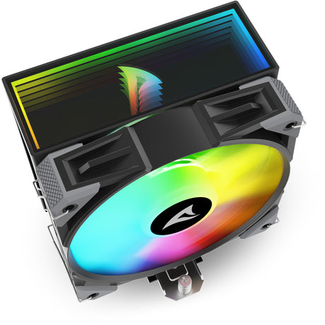 Sharkoon A40 RGB CPU-Kühler (schwarz, 4-Pin-PWM-Lüfteranschluss)