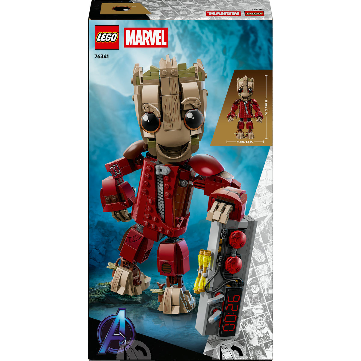Lego Marvel Large im Ravager-Overall – baubares Superheldenspielzeug für Kinder – 76341