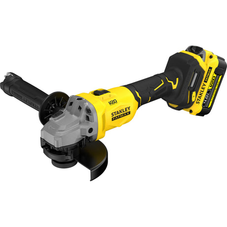 Stanley Fatmax V20 18V Winkelschleifer 125mm (schwarz gelb, Akku und Ladegerät inklusive, mit Koffer)