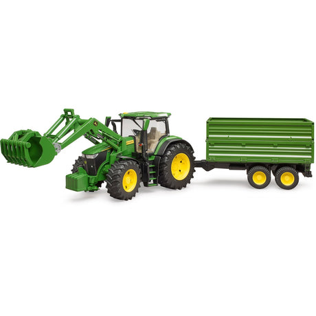 Bruder John Deere 7R 350 mit Frontlader und Transportanhänger Modellfahrzeug (03155)