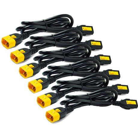 APC-Stromkabel-Kit C13-C14 IEC (Schwarz Gelb, 6 Stück, 0,6 Meter, AP8702S-WW)