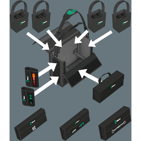 Wera 2go 2 xl Werkzeugkoffer Werkzeugkoffer (schwarz)