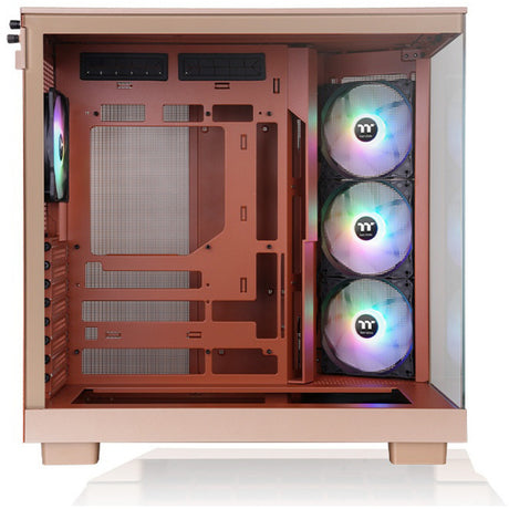 Thermaltake View 380 XL TG ARGB Gravel Sand Midi Tower Gehäuse (hellbraun | 2x USB-A | 1x USB-C | RGB | Fenster)