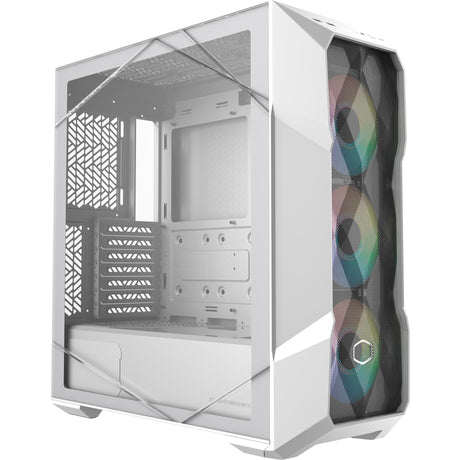 Cooler Master Masterbox TD500 Mesh V2 Midi-Tower-Gehäuse (Weiß | 2x USB-A | 1x USB-C | RGB | Gehärtetes Glas)