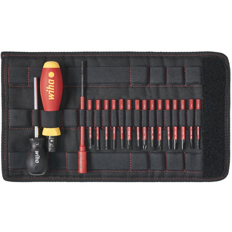 Wiha Drehmoment-Schraubendreher-Set Torquevario-s electric (rot gelb, 19-teilig, 0,8 - 5 Nm)