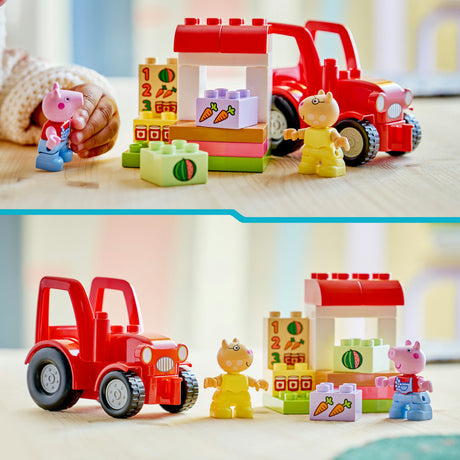 Lego Duplo Peppa Wutz Traktor und Marktstand, Tierspielzeug für Kleinkinder – 10468