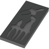 Wera 9784 Moosgummieinlage mit Knivex Zangenset VDE 1, 3-teiliges Zangenset (schwarz grau)