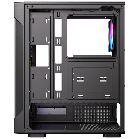 Antec VX320 ArGB Midi-Tower-Gehäuse (schwarz | 3x USB-A | gehärtetes Glas)