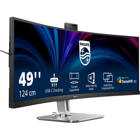 Philips 49b2u6900ch 48,8 gebogener Ultrawide-Monitor (Dunkelgrau-Silber, 2x HDMI, Display-Port, 4x USB-A, 3x USB-C, RJ-45)