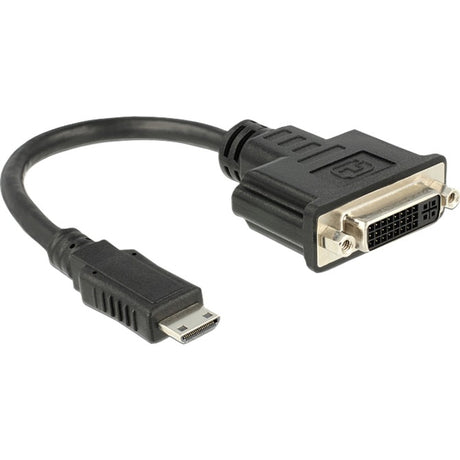 Delock Mini HDMI > DVI-D Adapter (schwarz, 0,2 Meter)
