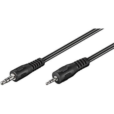 Goobay 2,5 mm Klinke > 3,5 mm Klinke Kabel (schwarz, 2 Meter, Stereo)