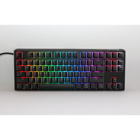 Mechanische Tastatur Ducky One 3 Classic TKL RGB (Schwarz, US-Layout (QWERTY), Cherry MX Silent Red, 80 % (TKL), RGB-LEDs, Double-Shot PBT, Hot-Swap-fähig, Quack-Mechanik)