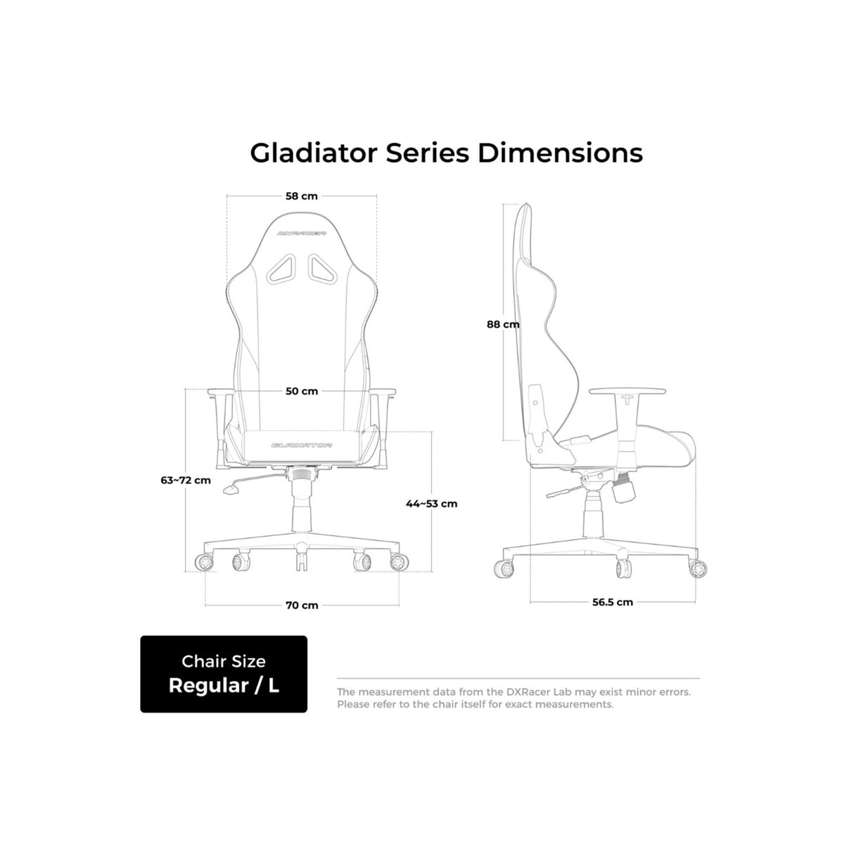 Dxracer gladiator l black blue pvc leather gamestoel (zwart blauw)