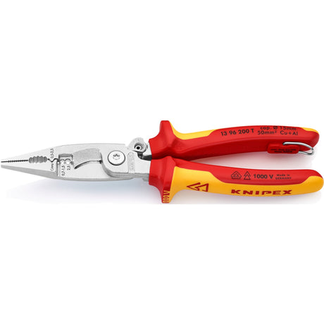 Knipex Elektroinstallationszange 13 96 200 t (rot gelb)