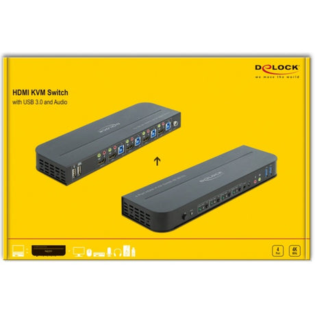 Delock HDMI KVM Switch 4K 60 Hz mit USB und Audio