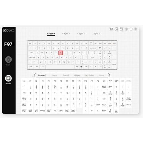 Iqunix F97 Happy Ape kabellose mechanische Tastatur (braun, US-Layout (QWERTZ), Gateron braun, 96 %, RGB-LEDs, Hot-Swap-fähig, PBT, 2,4 GHz | Bluetooth 5.1 | USB-C)