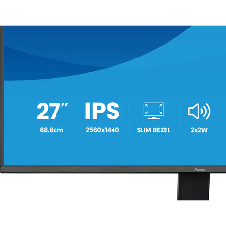 Iiyama prolite x2791qs-b1 27 monitor (zwart (mat), 1x displayport, 1x hdmi)