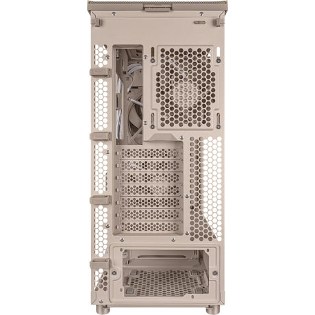 Asus proart pa401 wood edition - mesh panel midi tower behuizing (beige houtkleur | 2x usb-a | 1x usb-c)