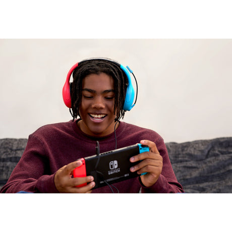 Turtle beach airlite fit gamingheadset met microfoon over-ear gaming headset (neonblauw neonrood, nintendo switch, nintendo switch lite, nintendo switch - oled-model)
