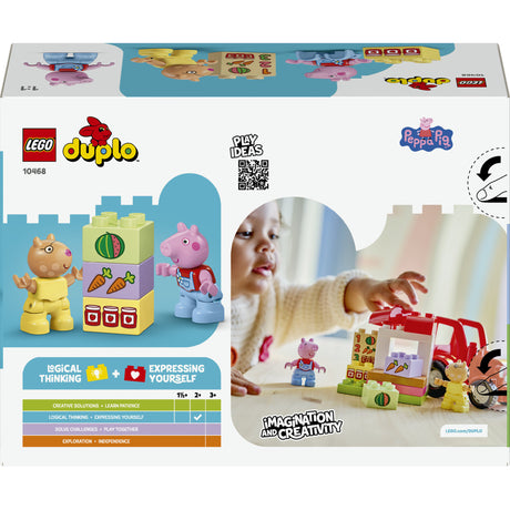 Lego Duplo Peppa Wutz Traktor und Marktstand, Tierspielzeug für Kleinkinder – 10468
