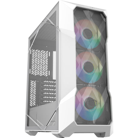 Cooler Master Masterbox TD500 Mesh V2 Midi-Tower-Gehäuse (Weiß | 2x USB-A | 1x USB-C | RGB | Gehärtetes Glas)