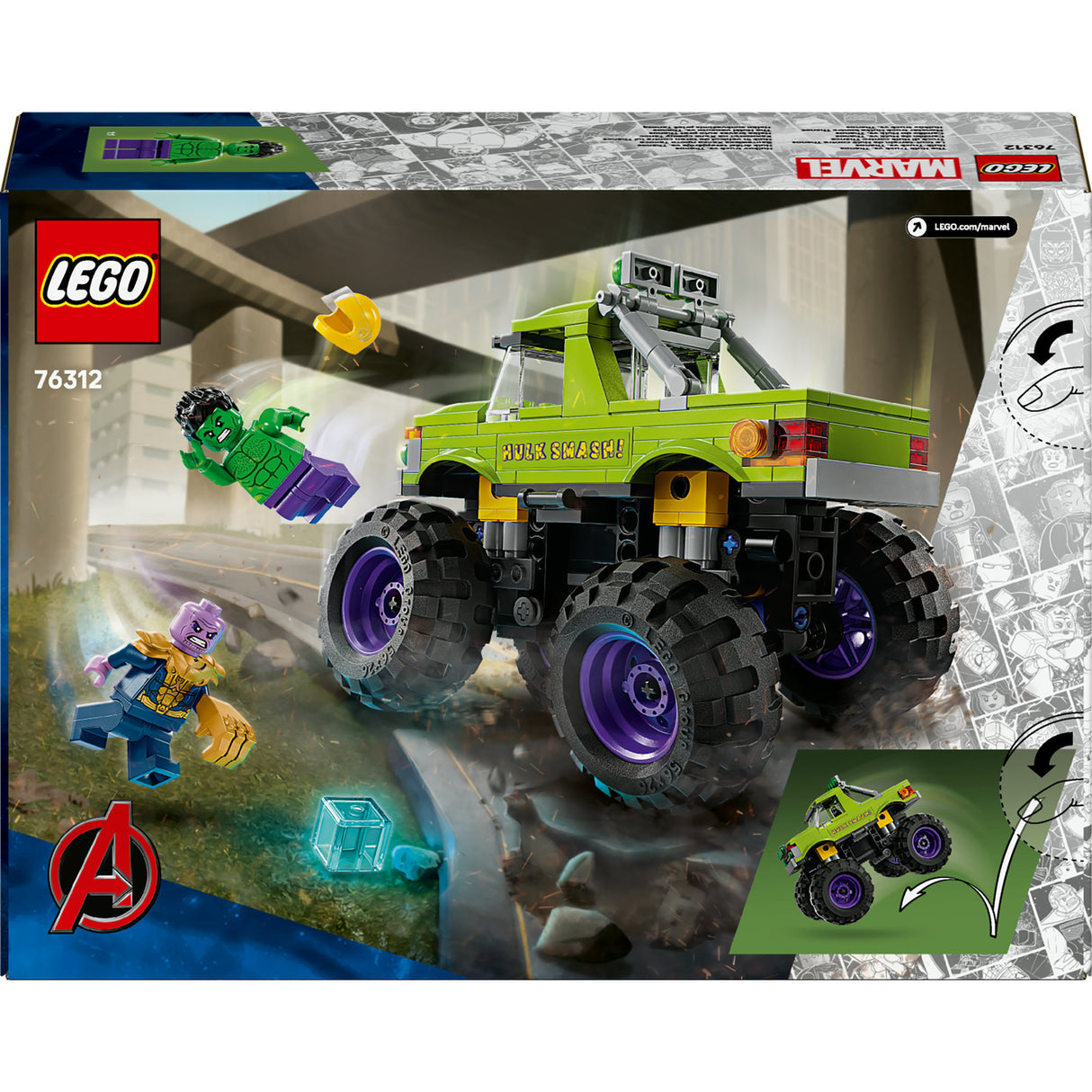 Lego Marvel 76312 Der Hulk Truck vs. Thanos