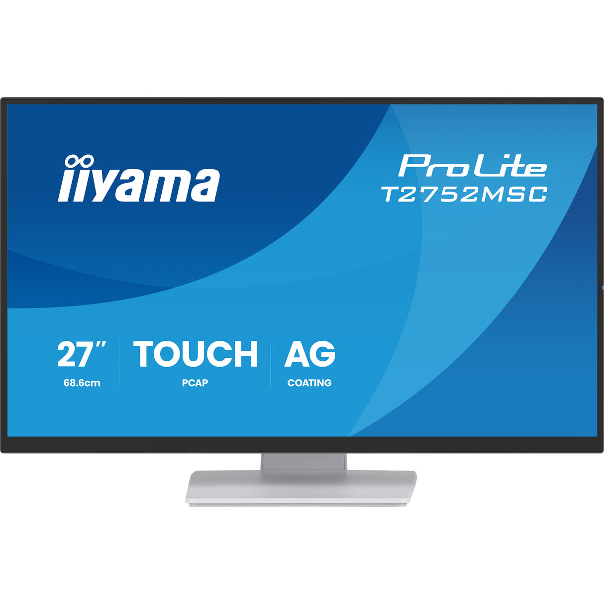 Iiyama prolite t2752msc-w1ag 27 touchscreen monitor (wit (mat), 100 hz, hdmi, displayport, usb 3.2 gen 1, audio, touchscreen )