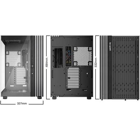 Ruhig sein! Lichtbasis 900 dx Big-Tower-Gehäuse (schwarz | 2x USB-A | 1x USB-C | RGB | Fenster)