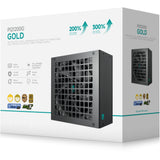 Deepcool gamerstorm pq1200g 1200 watt voeding (zwart, 1x 12v-2x6)