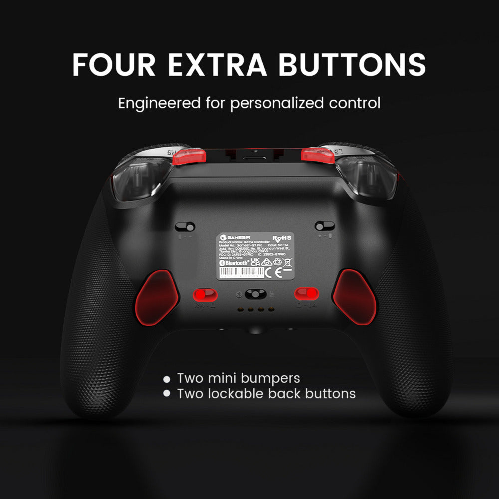 Gamesir G7 Pro Tri-Mode – Shadow Ember Gamepad (schwarz dunkelrot, Xbox Series X|s, Xbox One, PC, Android, Steam)