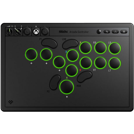 8bitdo arcade controller for xbox (zwart, 2.4 ghz usb, xbox series x|s, xbox one, pc)