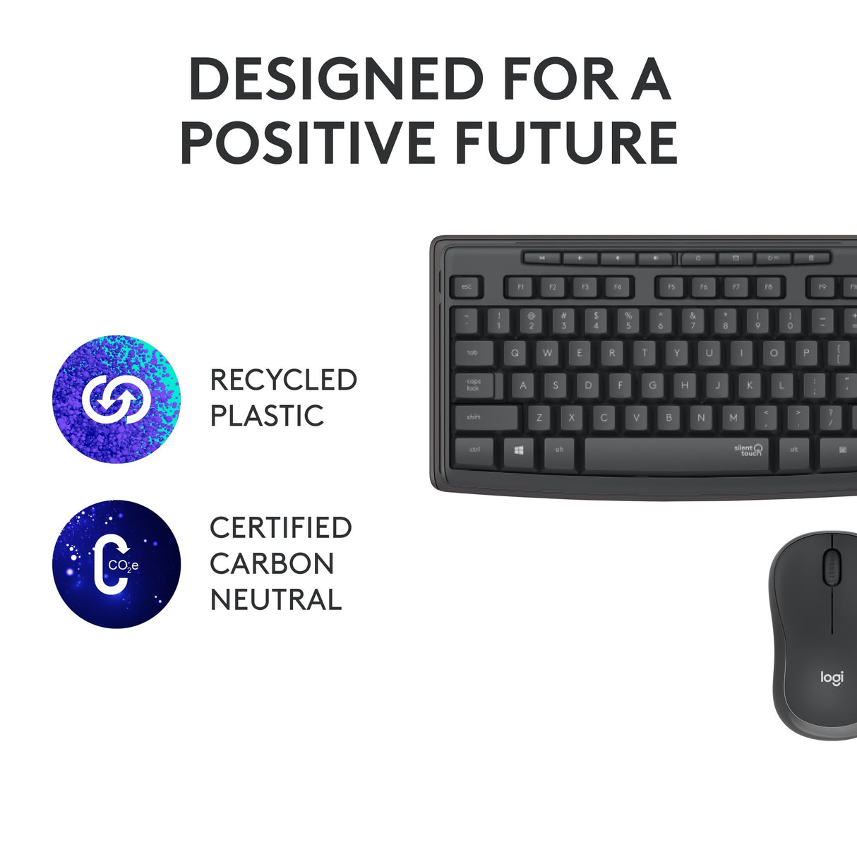 Logitech MK295 Stille drahtlose Tastatur und Mauskombination